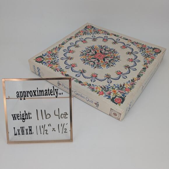 VTG Hallmark Quilt Square Puzzle Springbok Paradise Garden 500 Piece Jigsaw - Picture 11 of 11